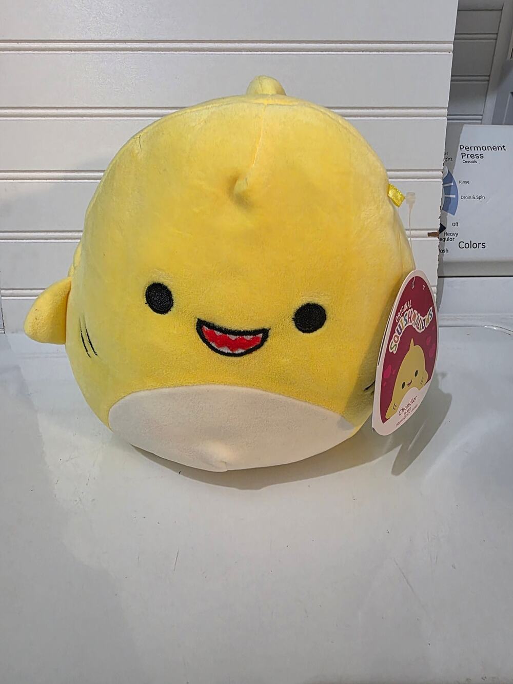 NWT Squishmallows 8" Chandler Yellow Shark Plush Toy New with Tags